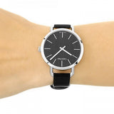 Calvin Klein Even Black Dial Black Leather Strap Watch for Women - K7B231C1 Authentic Buy Shop Now