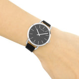 Calvin Klein Even Black Dial Black Leather Strap Watch for Women - K7B231C1 Authentic Buy Shop Now