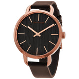 Calvin Klein Even Grey Dial Brown Leather Strap Watch for Women - K7B236G3 Authentic Buy Shop Now