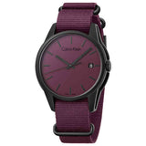 Calvin Klein Tone Maroon Dial Maroon NATO Strap Watch for Men - K7K514UP Authentic Buy Shop Now