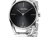 Calvin Klein Dainty Black Dial Silver Steel Strap Watch for Women - K7L23141 Authentic Buy Shop Now