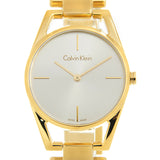 Calvin Klein Dainty White Dial Gold Steel Strap Watch for Women - K7L23546 Authentic Buy Shop Now
