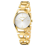 Calvin Klein Stately Silver Dial Gold Steel Strap Watch for Women - K3G23526 Authentic Buy Shop Now