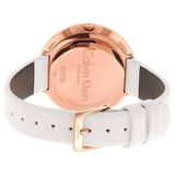 Calvin Klein Chic White Dial White Leather Strap Watch for Women - K7N236K2 Authentic Buy Shop Now