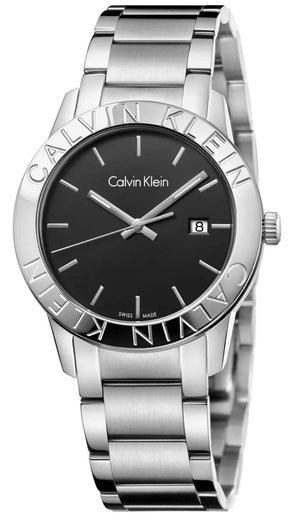 Calvin Klein City Black Dial Silver Steel Strap Watch for Men - K7Q21141 Authentic Buy Shop Now