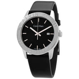 Calvin Klein Steady Black Dial Black Leather Strap Watch for Women - K7Q211C1 Authentic Buy Shop Now