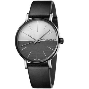 Calvin Klein Boost White Black Dial Black Leather Strap Watch for Men - K7Y21CCX Authentic Buy Shop Now