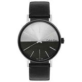 Calvin Klein Boost White Black Dial Black Leather Strap Watch for Men - K7Y21CCX Authentic Buy Shop Now
