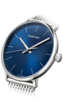 Calvin Klein High Noon Quartz Blue Dial Silver Mesh Bracelet Watch for Men - K8M2112N Authentic Buy Shop Now
