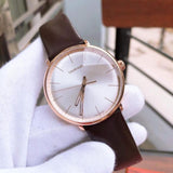 Calvin Klein High Noon Silver Dial Brown Leather Strap Watch for Men - K8M216G6 Authentic Buy Shop Now