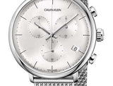 Calvin Klein High Noon Silver Dial Silver Mesh Bracelet Watch for Men - K8M27126 Authentic Buy Shop Now