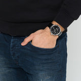 Calvin Klein High Noon Chronograph Black Dial Black Leather Strap Watch for Men - K8M271C1 Authentic Buy Shop Now