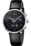 Calvin Klein High Noon Chronograph Black Dial Black Leather Strap Watch for Men - K8M271C1 Authentic Buy Shop Now