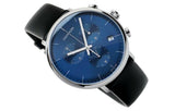 Calvin Klein High Noon Chronograph Blue Dial Black Leather Strap Watch for Men - K8M271CN Authentic Buy Shop Now