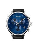 Calvin Klein High Noon Chronograph Blue Dial Black Leather Strap Watch for Men - K8M271CN Authentic Buy Shop Now