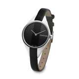 Calvin Klein Rebel Black Grey Dial Black Leather Strap Watch for Women - K8P231C1 Authentic Buy Shop Now