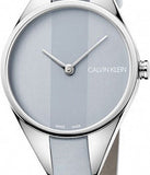 Calvin Klein Rebel Grey Dial Grey Leather Strap Watch for Women - K8P231Q4 Authentic Buy Shop Now