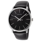 Calvin Klein Posh Black Dial Black Leather Strap Watch for Men - K8Q311C1 Authentic Buy Shop Now