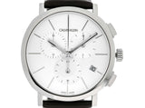 Calvin Klein Posh Silver Dial Black Leather Strap Watch for Men - K8Q371C6 Authentic Buy Shop Now