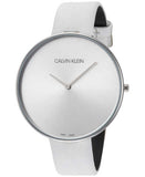 Calvin Klein Full Moon White Dial White Leather Strap Watch for Women - K8Y231L6 Authentic Buy Shop Now