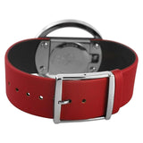 Calvin Klein Glam Transparent Dial Red Leather Strap Watch for Women - K9423144 Authentic Buy Shop Now