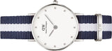 Daniel Wellington Classy Glasgow White Dial Two Tone NATO Strap Watch For Women - DW00100074 Authentic Buy Shop Now
