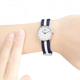 Daniel Wellington Classy Glasgow White Dial Two Tone NATO Strap Watch For Women - DW00100074 Authentic Buy Shop Now