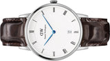 Daniel Wellington Dapper York Quartz White Dial Dark Brown Leather Strap Watch For Women - DW00100097 Authentic Buy Shop Now