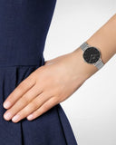 Daniel Wellington Classic Petite Sterling Black Dial Silver Mesh Bracelet Watch For Women - DW00100162 Authentic Buy Shop Now