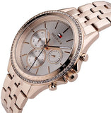 Tommy Hilfiger Ari Diamonds Silver Dial Rose Gold Steel Strap Watch for Women - 1781978 Authentic Buy Shop Now