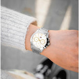 Tommy Hilfiger Haven Multifunction Chronograph White Dial Silver Steel Strap Watch For Women - 1782194 Authentic Buy Shop Now