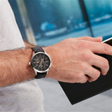 Tommy Hilfiger Spencer Skeleton Black Dial Black Leather Strap Watch for Men - 1791641 Authentic Buy Shop Now