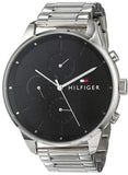 Tommy Hilfiger Chase Quartz Black Dial Silver Steel Strap Watch For Men - 1791485 Authentic Buy Shop Now