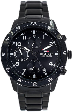 Tommy Hilfiger Jimmy Chronograph Grey Dial Grey Steel Strap Watch For Men - 1791951 Authentic Buy Shop Now