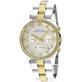 Marc Jacobs Henry Chronograph Silver Dial Two Tone Steel Strap Watch for Women - MBM3197 Authentic Buy Shop Now