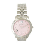 Versace Audrey Quartz Pink Dial Silver Steel Strap Watch for Women - VELR00419 Authentic Buy Shop Now