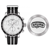 Tissot Quickster Chronograph NBA San Antonio Spurs Edition White Dial Two Tone NATO Strap Watch for Men - T095.417.17.037.07 Authentic Buy Shop Now