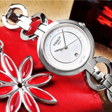 Tissot T Trend Flamingo Mother of Pearl Dial Silver Steel Strap Watch for Women - T094.210.11.116.00 Authentic Buy Shop Now