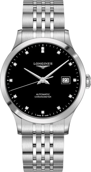 Longines Record Automatic Stainless Steel 40mm Watch for Men - L2.821.4.57.6 Authentic Buy Shop Now