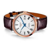 Longines Record Automatic Stainless Steel 18K Gold Watch for Men - L2.821.5.11.2 Authentic Buy Shop Now