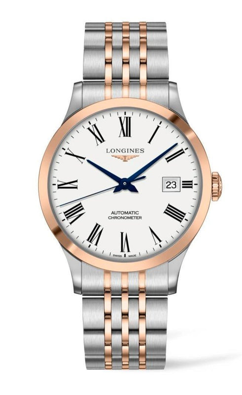 Longines Record Automatic 18K Pink Gold Watch for Men - L2.821.5.11.7 Authentic Buy Shop Now