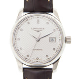 Longines Master Collection Automatic 40mm White Dial Brown Leather Strap Watch for Men - L2.793.4.77.3 Authentic Buy Shop Now