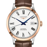 Longines Record Automatic Stainless Steel 18K Gold Watch for Men - L2.821.5.11.2 Authentic Buy Shop Now
