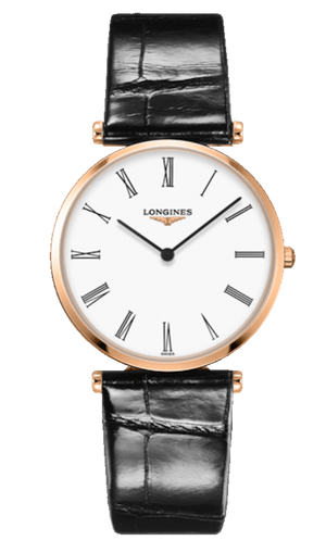 Longines La Grande Classique De Longines White Dial Black Leather Strap Watch for Women - L4.755.1.91.2 Authentic Buy Shop Now