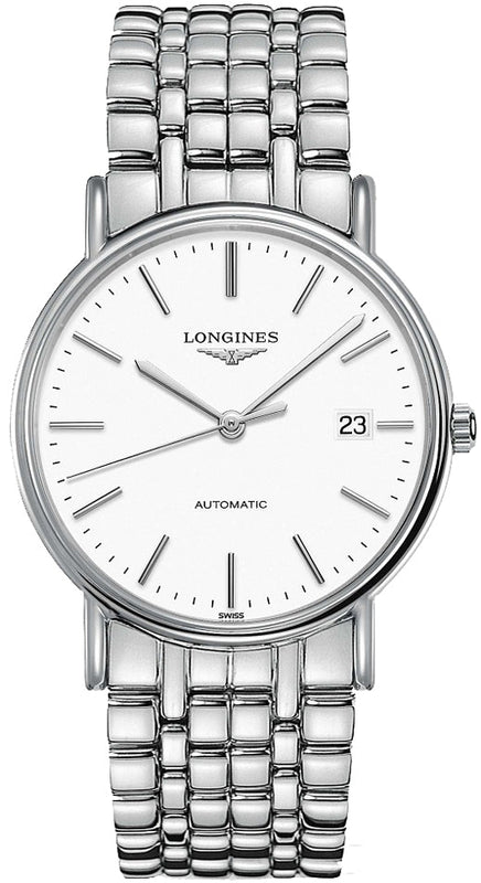 Longines Presence 38.5mm Automatic Stainless Steel Watch for Men - L4.921.4.12.6 Authentic Buy Shop Now
