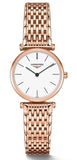 Longines La Grande Classique White Dial Rose Gold Mesh Bracelet Watch for Women - L4.209.1.92.8 Authentic Buy Shop Now