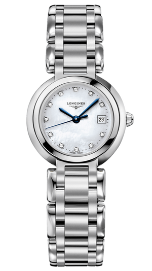 Longines PrimaLuna Mother of Pearl Dial Silver Steel Strap Watch for Women - L8.110.4.87.6 Authentic Buy Shop Now