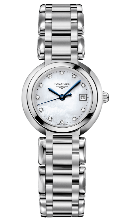 Longines PrimaLuna Mother of Pearl Dial Silver Steel Strap Watch for Women - L8.110.4.87.6 Authentic Buy Shop Now