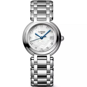 Longines PrimaLuna Mother of Pearl Dial Silver Steel Strap Watch for Women - L8.110.4.87.6 Authentic Buy Shop Now