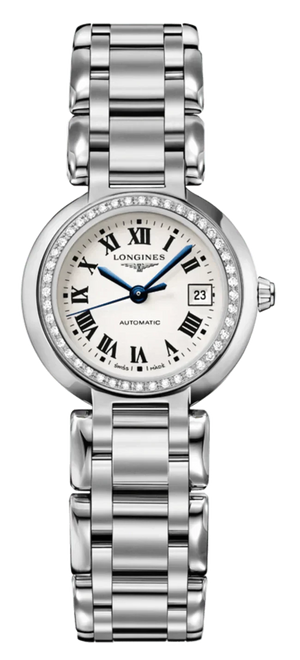 Longines PrimaLuna 26.5mm Automatic Stainless Steel Watch for Women - L8.111.0.71.6 Authentic Buy Shop Now